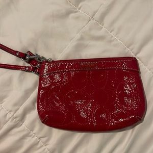 Red coach wristlet